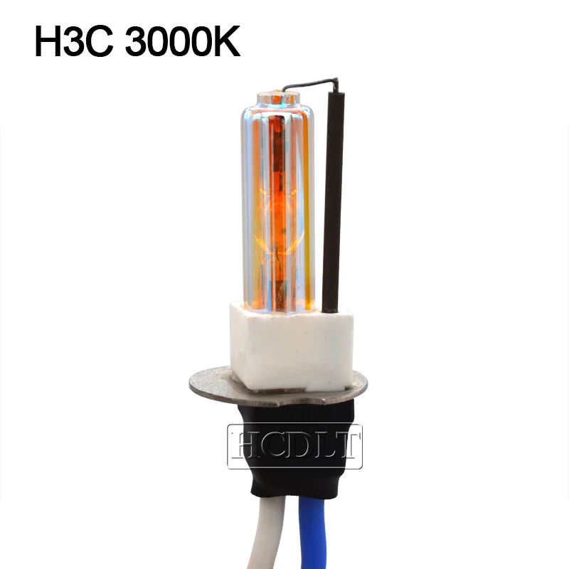 HCDLT 12V Car Light 35W 55W H3C HID Xenon Lamp 3000K Yellow H3 6000K 4300K 8000K H3C Ceramic Base Auto Headlamp Replacement Bulb (3)