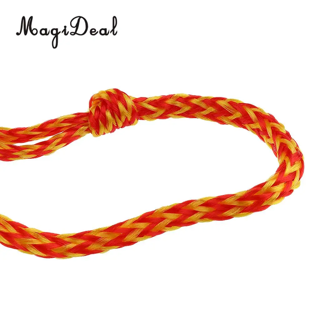 Double Handle Water Skiing Wakeboard Tow Harness Rope 1 Section 75' Feet Red/Orange for Surfing Boating Sailing Accessories