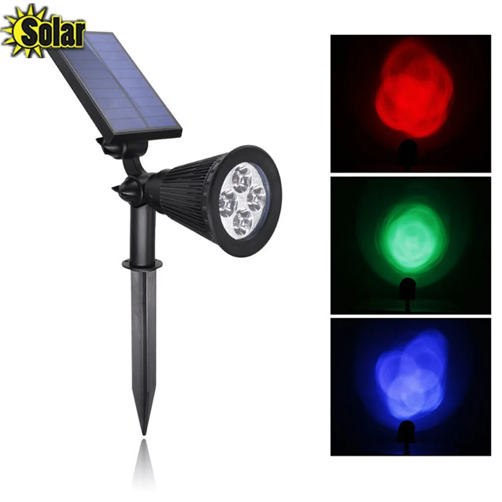 Hot sale Waterproof Cottage Style White&RGB Super bright 4LED Solar