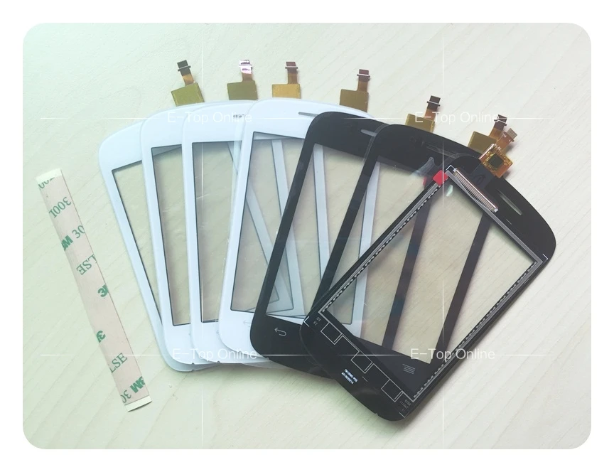 Black/White Touch Screen Digitizer For Alcatel One POP C1 OT4015 4015 Sensor | Мобильные телефоны и аксессуары