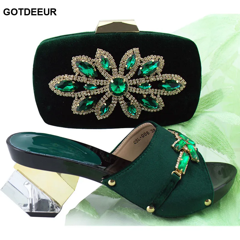 

Fashion Italian Shoes with Matching Bags African High Heel Women Shoes and Bags Set for Prom Party Nigerian Women Shoes and Bag