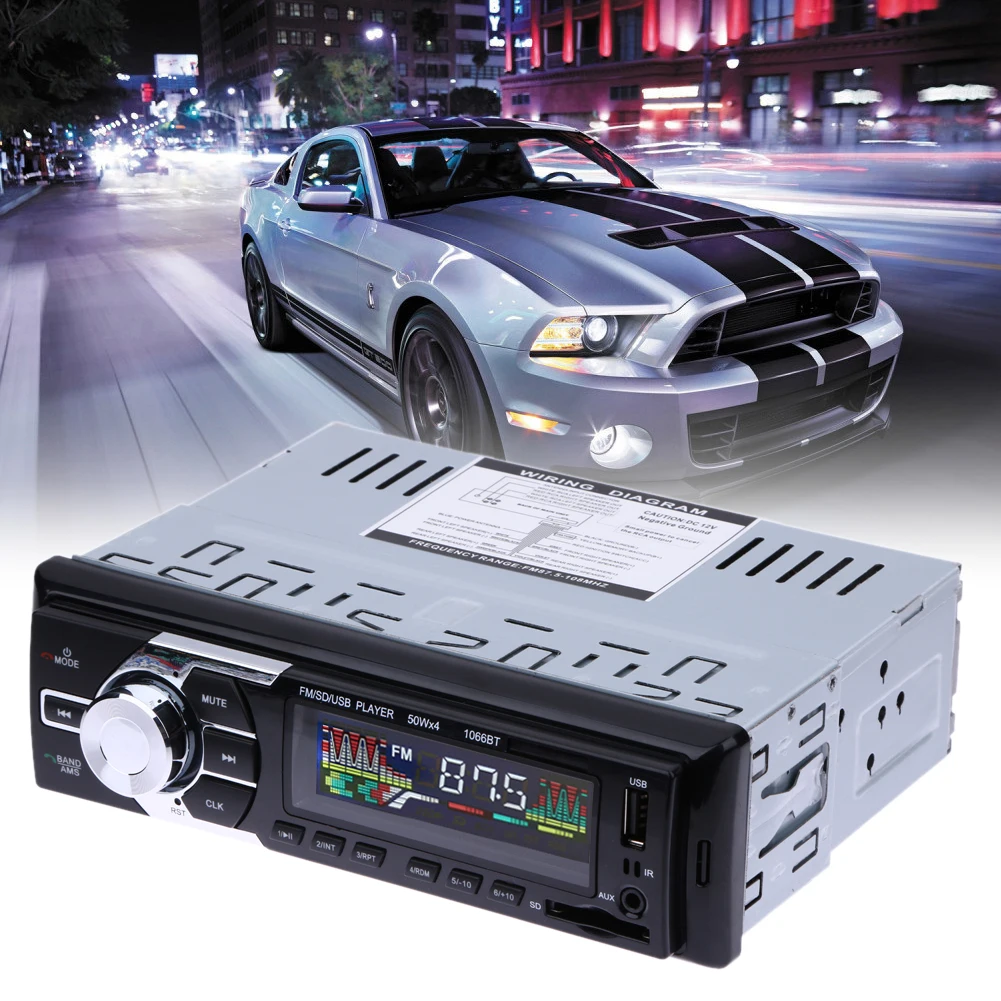12V 1 Din font b Car b font MP3 Player Support USB SD MMC FM Hands