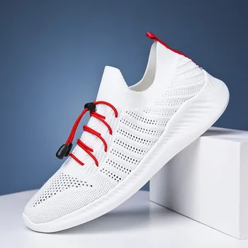 

Summer Mesh Sneakers Men Shoes Casual Slip on Footwear Soft Male Moccasins Breathable Flats Lightweight Comfortabl Sneakers