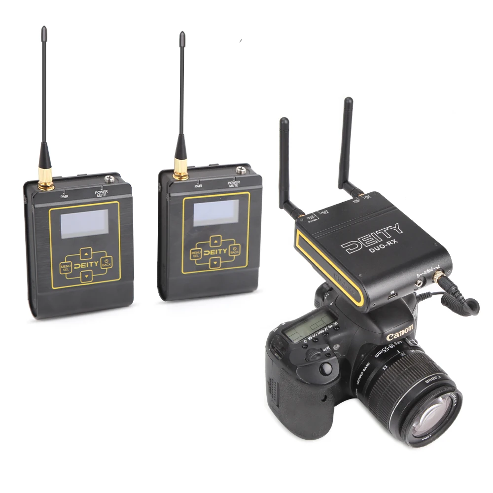 Беспроводной петличный микрофон Deity Connect UHF система для интервью 2 передатчика и 1