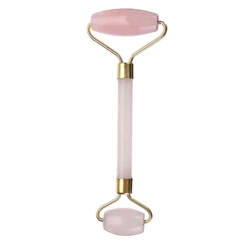 

Natural Rose Crystal Quartz Facial Massage Roller Double Head Jade Stone Face Anti Wrinkle Slimming Beauty Health Care Tools