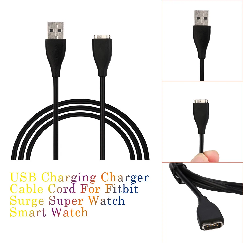 

High Quality New USB Charging Charger Cable Cord For Fitbit Surge Super Watch Smart Watch Drop Ship