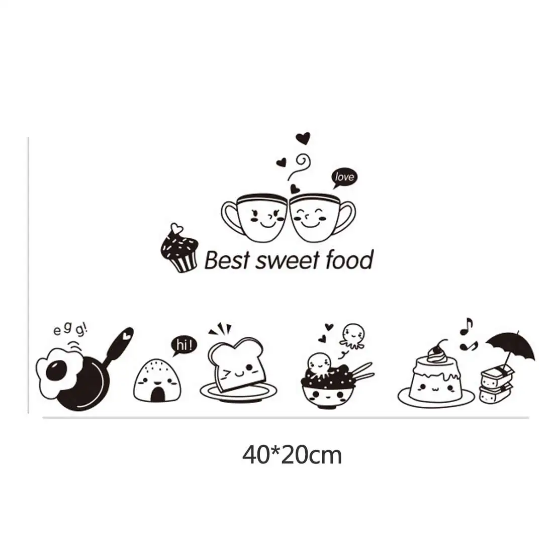Cuisine Coffee Vinyl Stickers Kitchen Wall Sticker poster house Decoration Accessories Mural Decor Wallpaper Wall Stickers