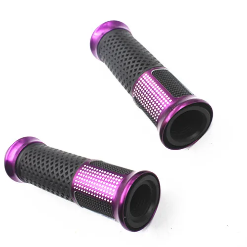 Universal Motorcycle Handlebar Grips 7/8 "22mm Hand Grip Purple Touring Chopper Bobber Cafe