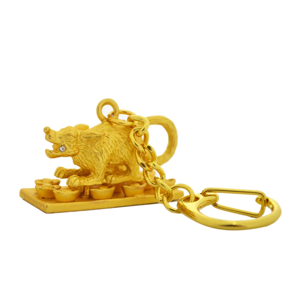 

2017 New Feng Shui Mongoose with Jewel Keychain For Wealth W2538