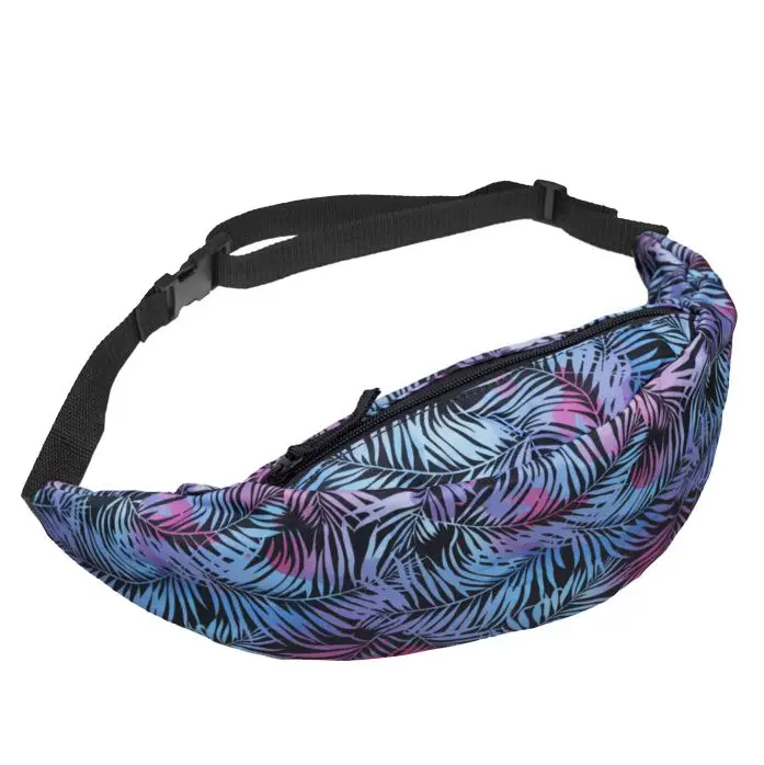 Fashion Belt Waist Bag Pouch Zipper Fanny Pack Chic(Purple blue) 2017 new arrival