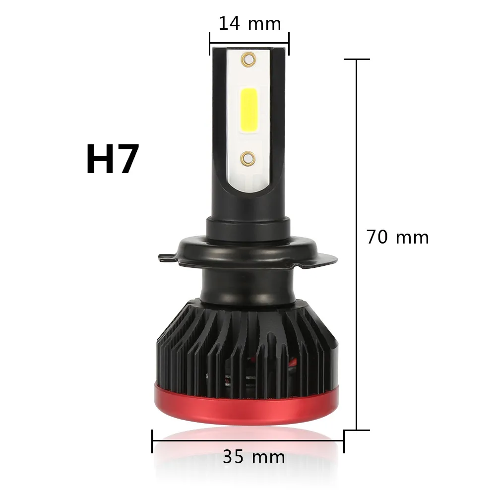 2pcs Car LED Super Mini H4 Headlight 72W 8000LM LED Car Spot Bulbs Conversion Kit Lamps for Auto Headlamps H7 9005 9006 H11