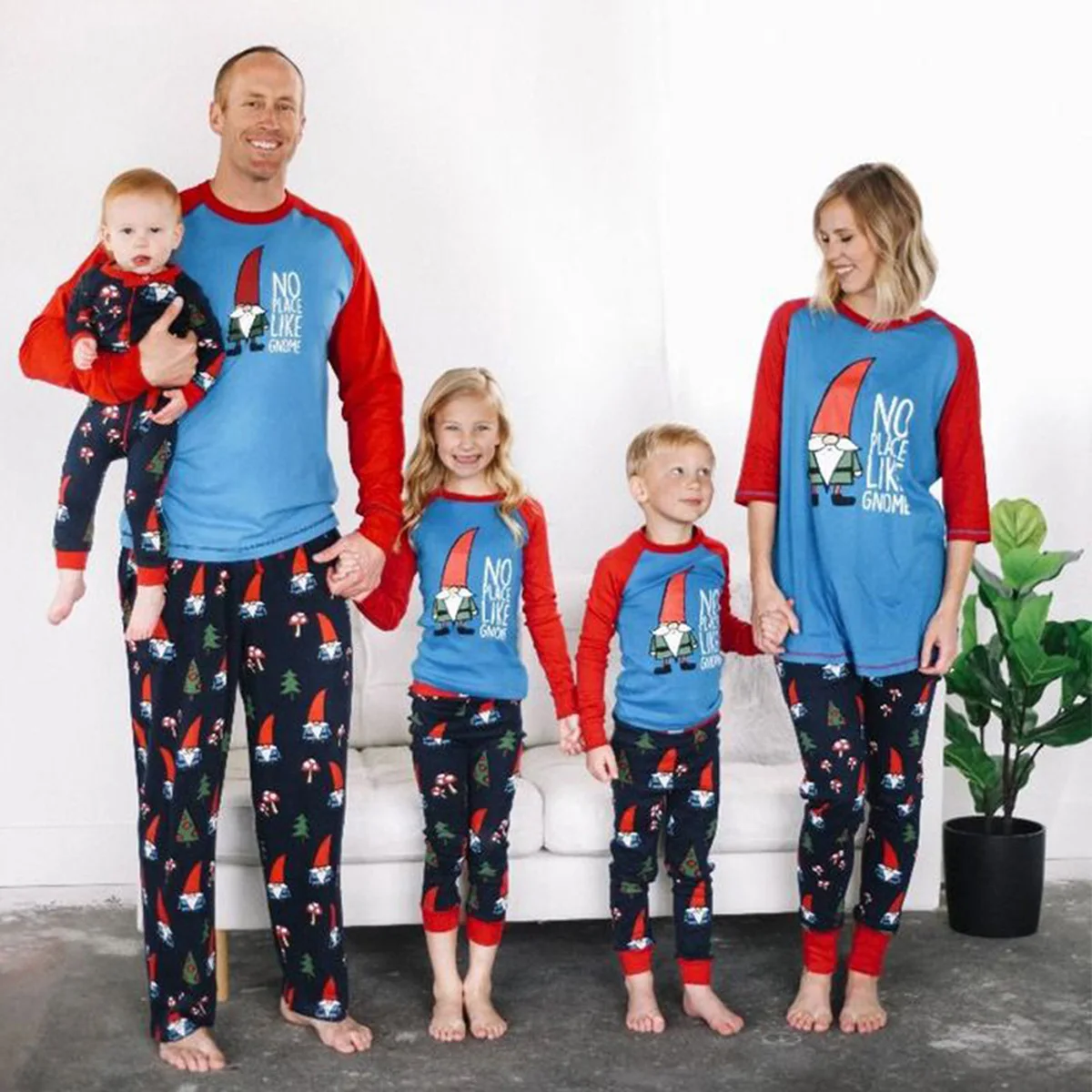 Теплые рождественские пижамные комплекты одинаковые пижамы для всей семьи, мамы, папы, детей, шляпа для животных, необычные рождественские домашние наборы с длинными рукавами, синего, красного цветов, Санта-Клауса