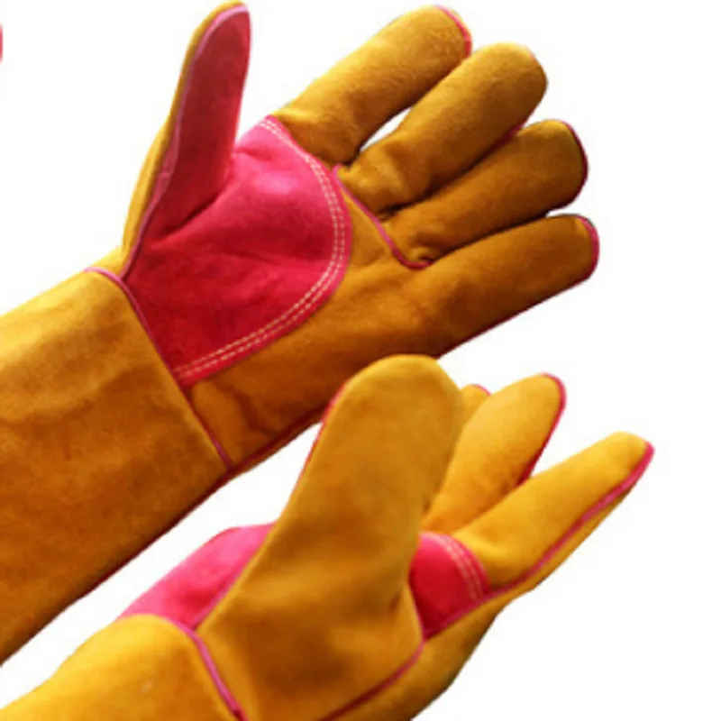 

BUYBAY Welding Gloves Grill Gloves Heat Resistant Catering Cook Baking Oven Mitten Florist Gardener Carpenter Work Protection