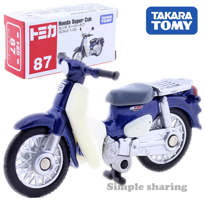 Tomica нет. 87 Honda Super Cub весы 1:33 мотоцикл Такара Tomy автомобиль из литого металла в игрушка модель автомобиля коллекция новые игрушки