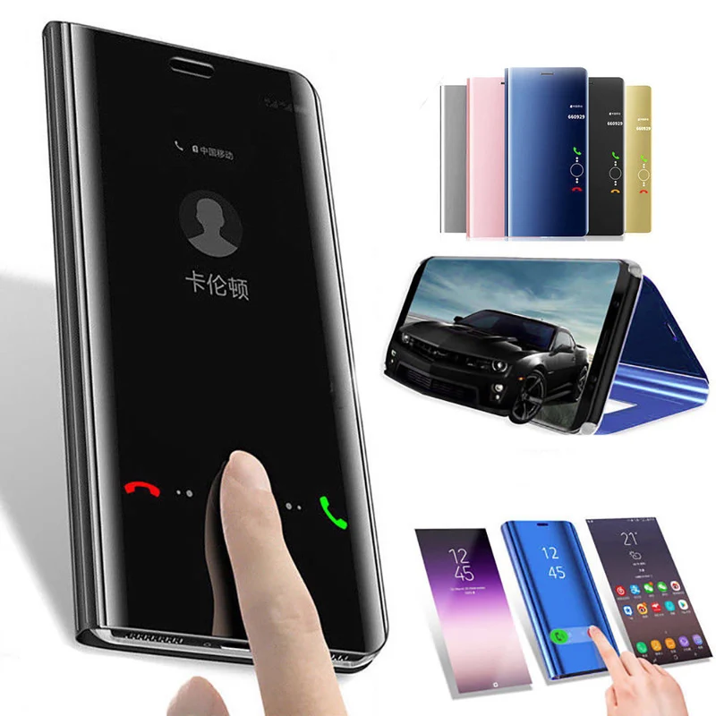 

Clear View Smart Mirror Flip Case For Xiaomi Redmi Note 7 Case Protective Cover Fundas Capa Protective case