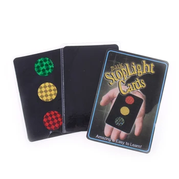 

Novelty 1Set Funny Magic Stop Light Card Magic Traffic Light Super Easy Magic Toys Close Up Illusion Accessories