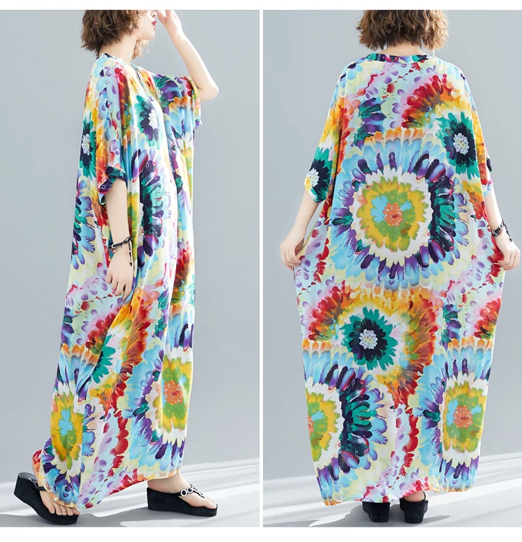 Boho Dress Bohemian Oversize Women Dress Summer Elegant Plus Size Long Maxi Dresses for Women Beach Casual Vestidos Mujer 2019  13