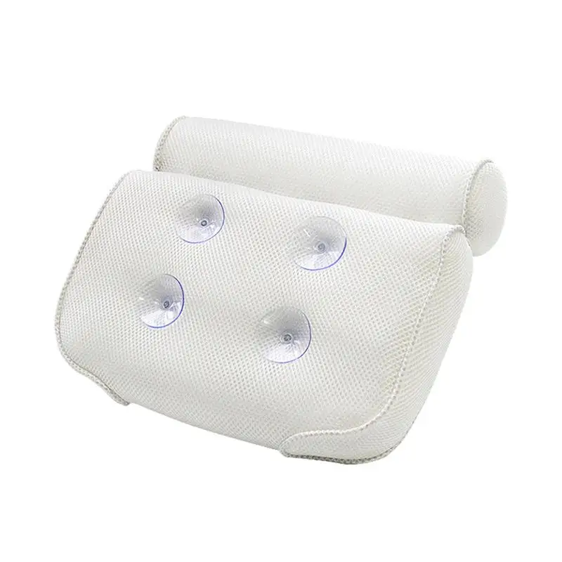 OUNONA 3D сетка подушка для ванны спа Нескользящая Ванна Подушка мягкая шея Ванна Подушка спа Подушка с шестью присосками