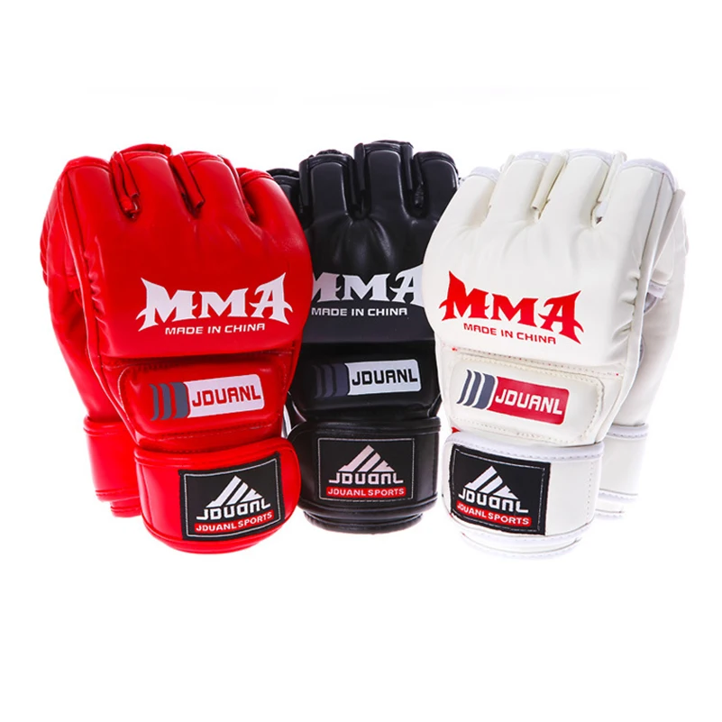 

MMA Boxing Gloves High Quality PU Leather MMA Muay Thai Gym Taekwondo Training Gloves Half Mitt Fight Kick Boxing Gloves Boxeo