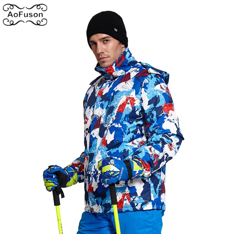 Men Ski Wear Jacket Winter Snow Windproof Waterproof Professional Ski