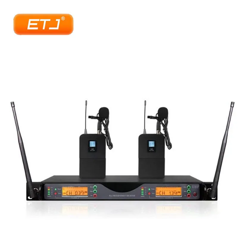 Профессиональный беспроводной микрофон UHF UR24D для караоке 2 портативная