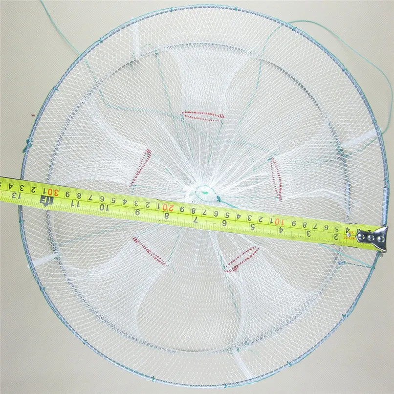 Fishing Net Mesh Fish Basket Shrimp Minnow Lobster Crab Big Trap Cages folding catch shrimp cage shrimp net fishing net #2D24 (7)