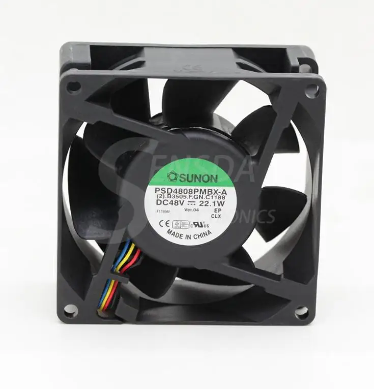 Для сервера Sunon PSD4808PMBX A 80*80*38 мм 80 DC 48V 22 1 W квадратный инвертор осевой вентилятор