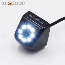 Xcgaoon CCD вид сзади автомобиля Камера Водонепроницаемый (IP67) Широкий формат 8 светодиодов Ночное видение автомобиля резервную Камера Парковочные системы