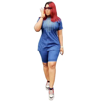 

African women new summer elegent fashion styleplus size two piece sets S-2XL