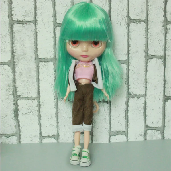 Free Shipping cheap RBL NO.1-7 DIY Nude Blyth doll birthday gift for girls 4 colour big eyes dolls with beautiful Hair cute toy