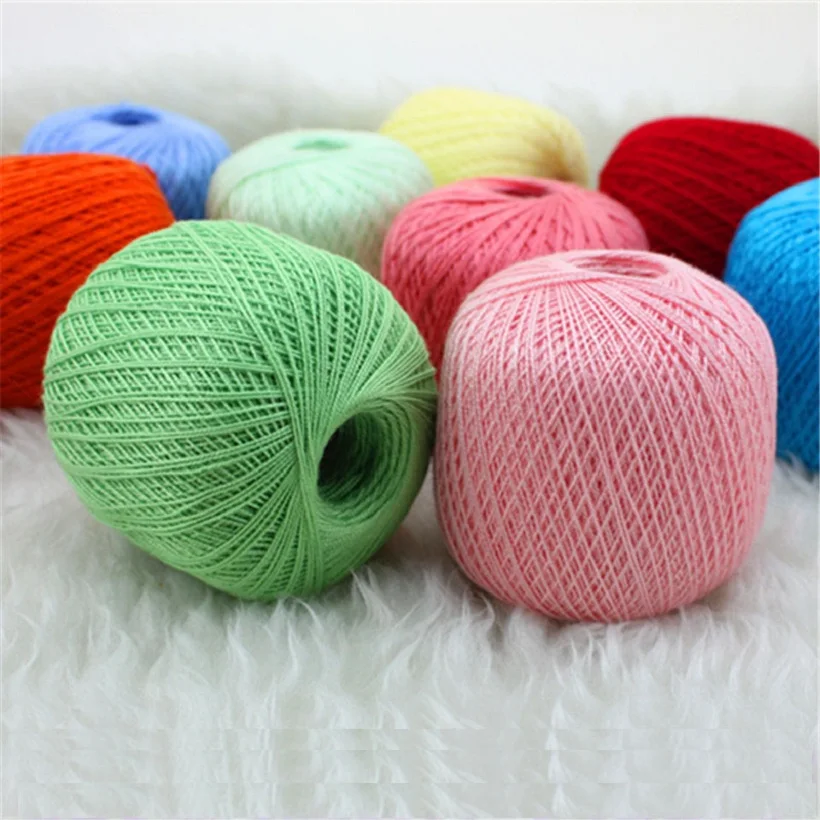 Cotton Yarn For Crochet Thin Lace Crochet Yarns For Hand knitting Yarn ...