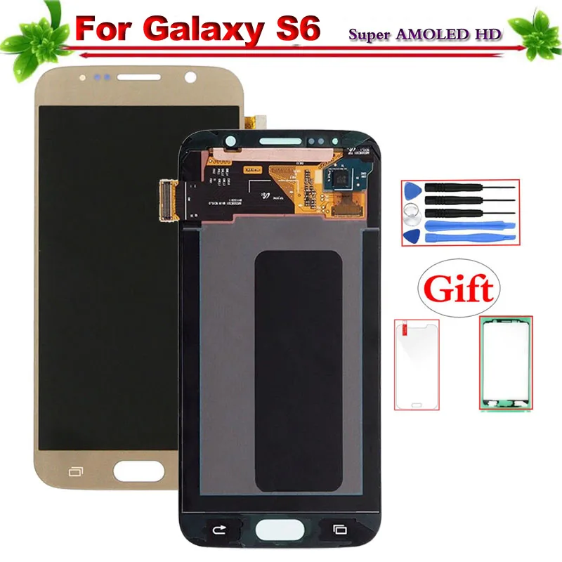 

Super Amoled for SAMSUNG Galaxy S6 G920 G920F LCD Display Touch Screen Digitizer Assembly for Galaxy S6 Lcd Display