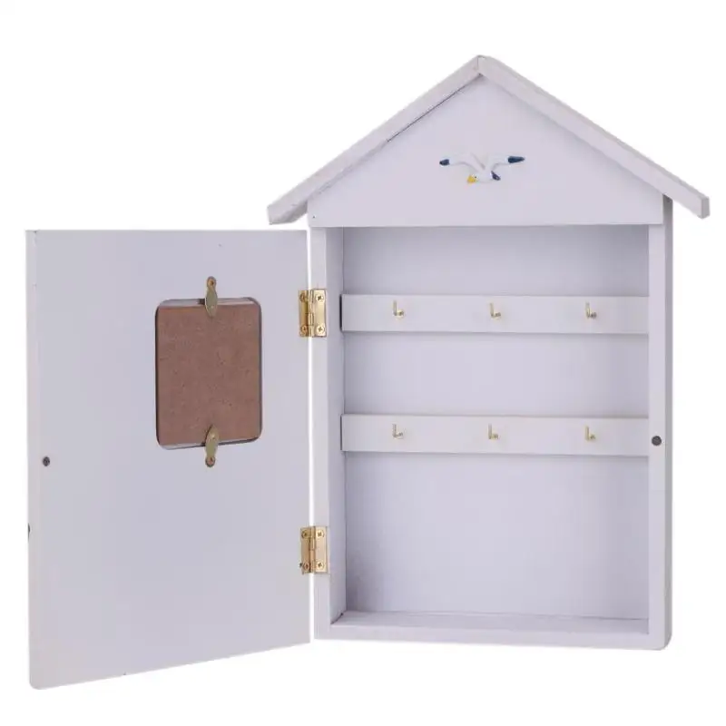 Средиземноморский стиль деревянная коробка для ключей настенный держатель для ключей коробка для хранения Органайзер для подвесок украшения для дома