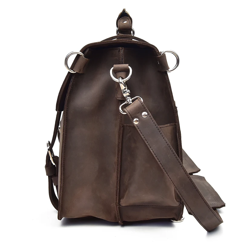 Мужской кожаный рюкзак для ноутбука 17 дюймов из натуральной кожи|mens leather work