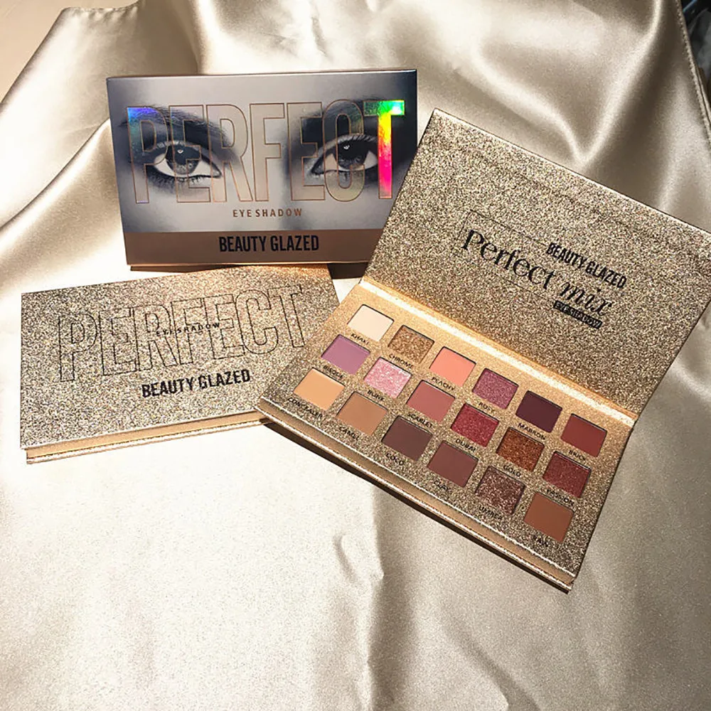 Тени для век Pallete Maquillaje 18 цветов блестящие матовые тени для век профессиональный макияж paleta sombra de olho