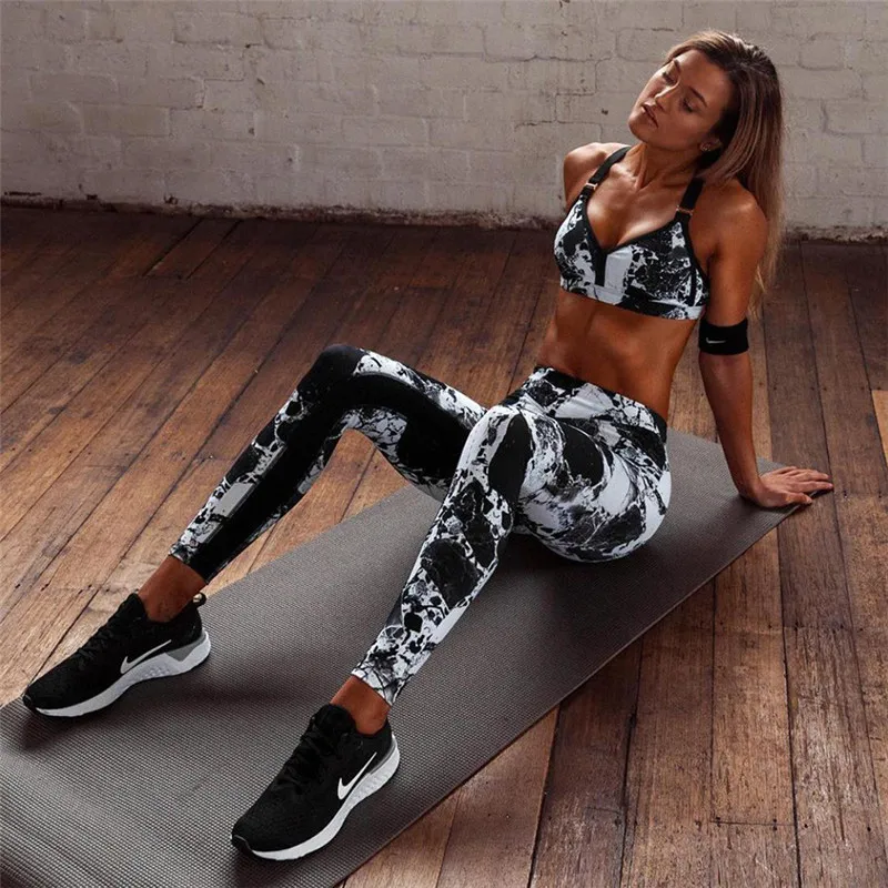

Energy Seamless Leggings+Strappy Bra 2Pcs Yoga Set Women Gym Fitness Clothing High Waist Yoga Leggings Set Running Sportswear