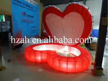 

Heart Shape Inflatable Red Seashell Inflatable Stage Shell