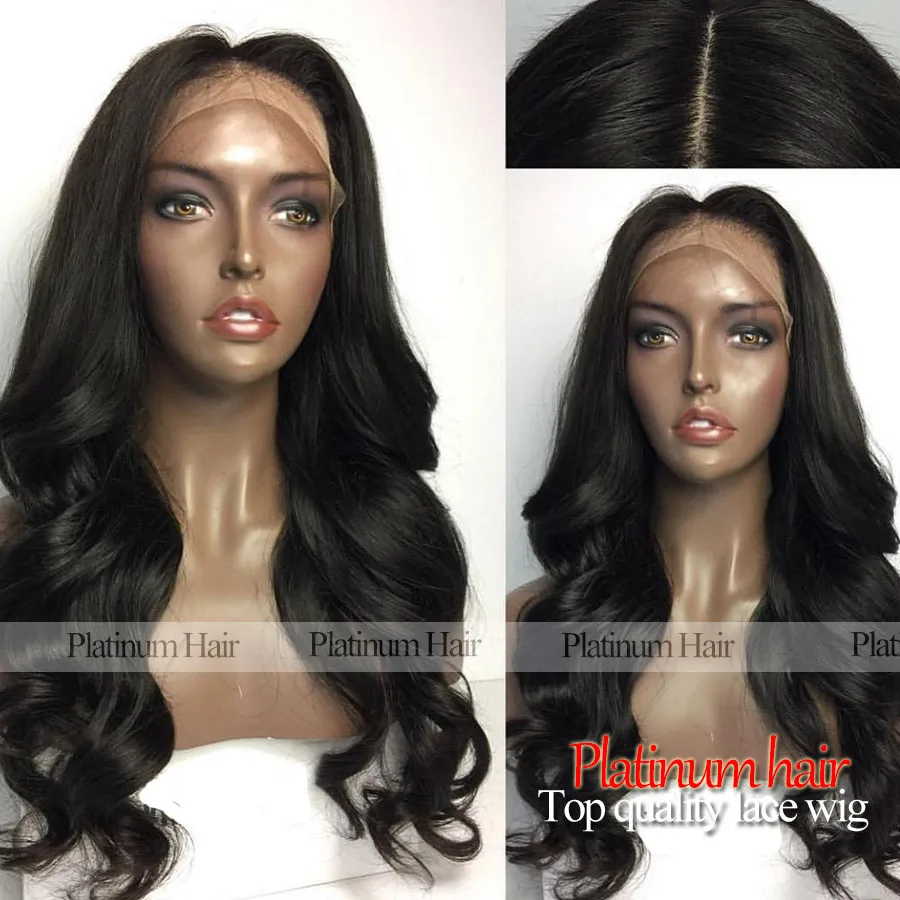 

New Body Wave Wig Black Color Synthetic Lace Front Wig Heat Resistant Brazilian Frontal Lace Wigs For Black Women Fast Shipping