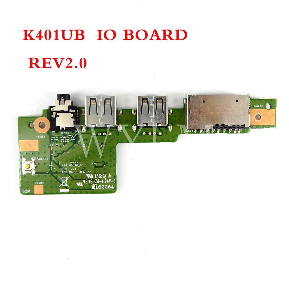 K401UB IO Плата REV2.0 для ASUS K401 K401U материнская плата ноутбука USB аудио sd карта |