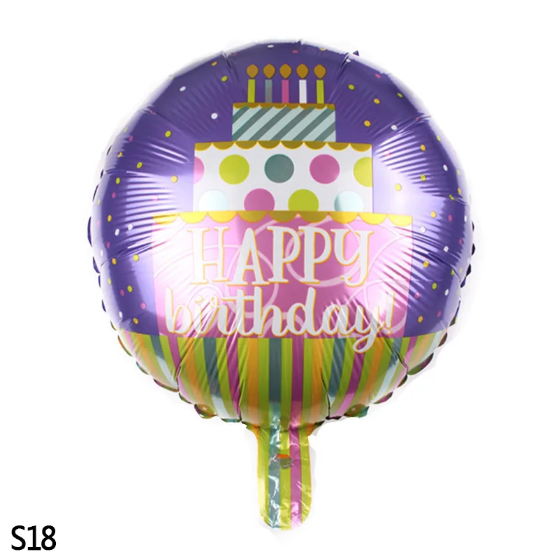 18 дюймов фольга для дня рождения воздушные шары мальчик девочка день рождения декоративный для Бэйби шауэра гелиевые шары Детские принадлежности для детских праздников - Цвет: S18
