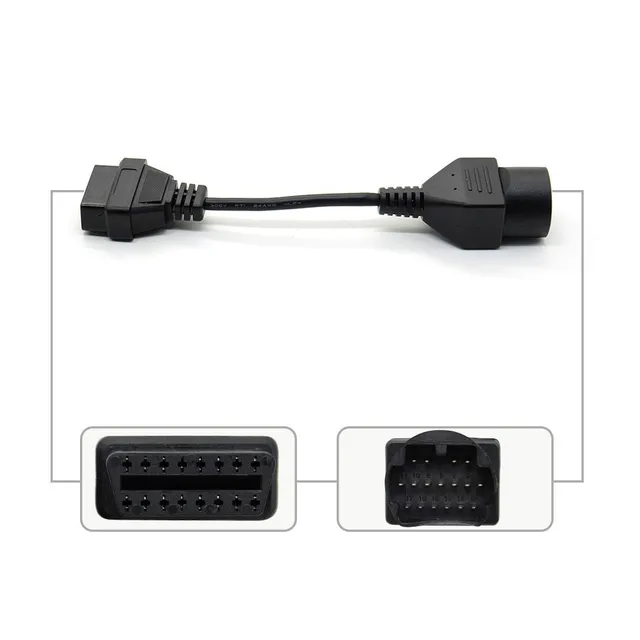 For Maz-da 17 Pin To OBD 2 OBD II Cable 16 Pin Connector Diagnostic Tool 17pin to 16pin Adapter Extension Cable 2