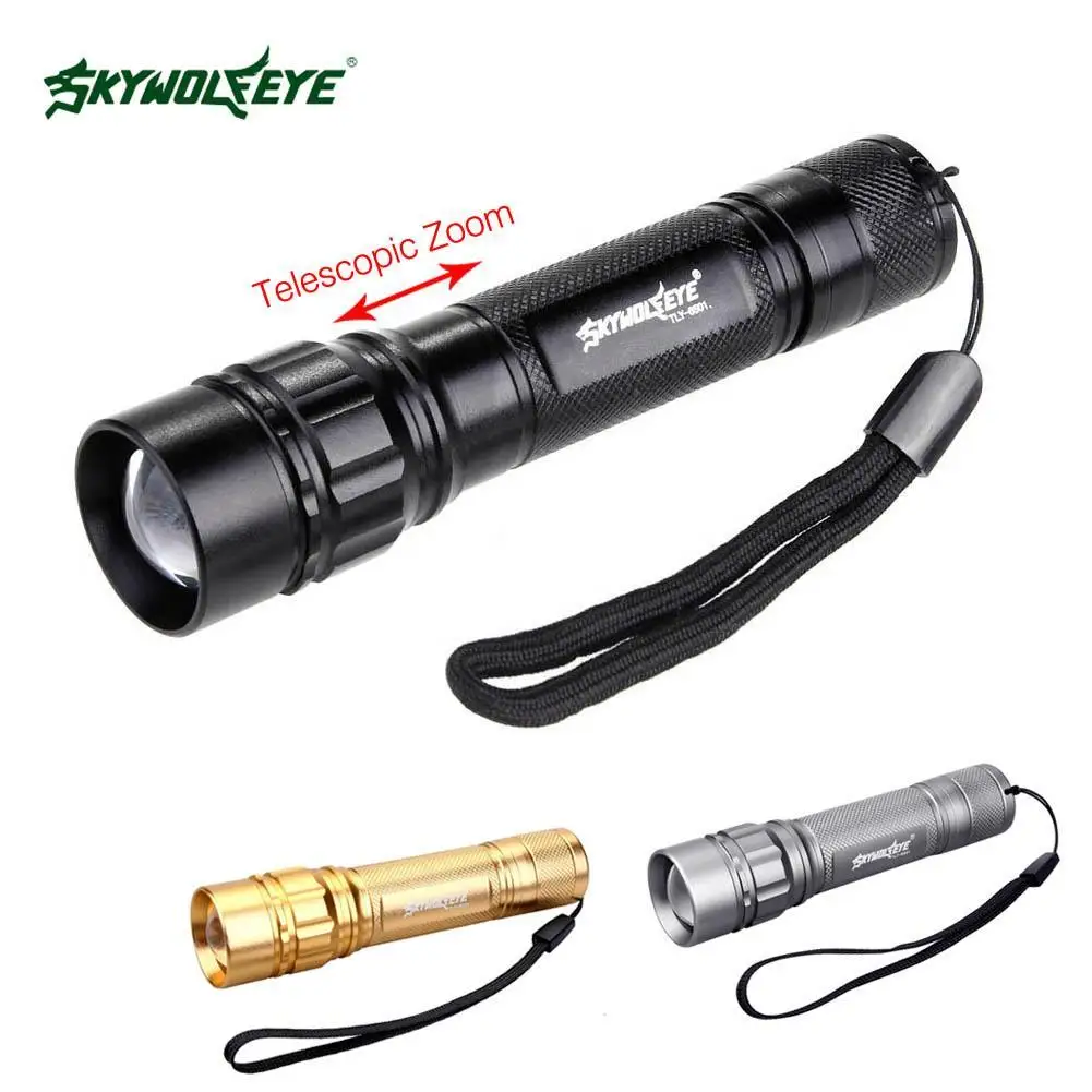Светодиодный фонарик 2000 лм 3 режима XPE T6 lampe 18650 мощный с масштабируемым фокусом