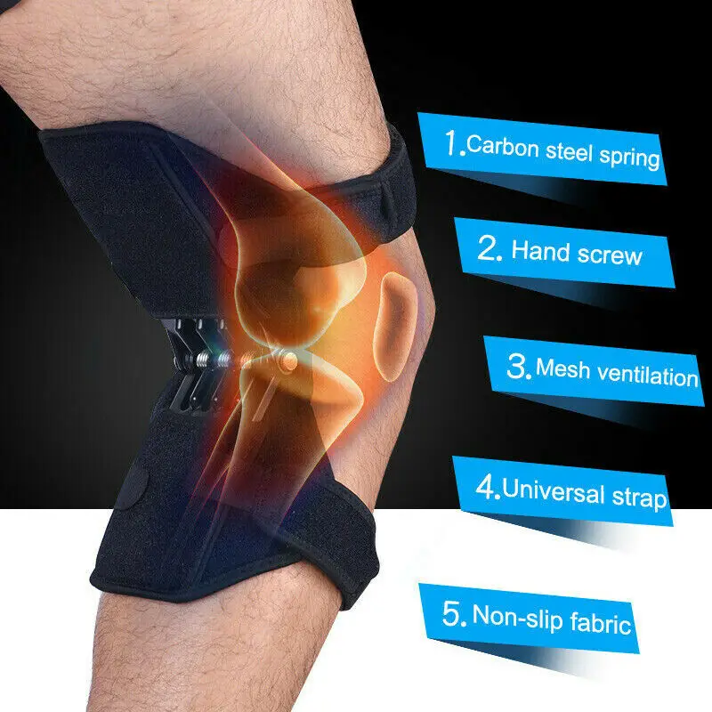 

1Pair Breathable Powerlift Joint Support Powerful Rebound Knee Pads Spring Force Knee Boost