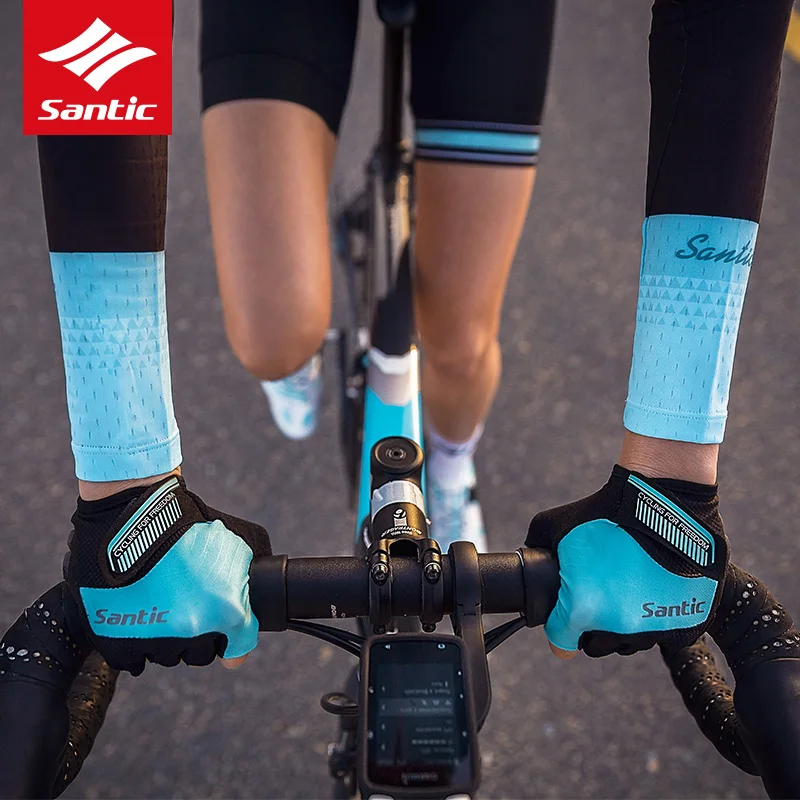 

Santic Sun UV Protective Cycling Arm Sleeves Men Women Two Color Breathable MTB Arm Warmers Cover for Basketball Outdoor Sport