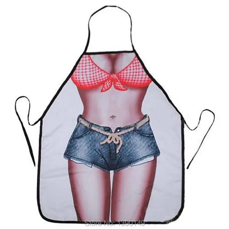 Cooking Apron Funny Novelty BBQ Party Apron Naked Men Women Sexy Rude Cheeky Kitchen Cooking Apron (3)
