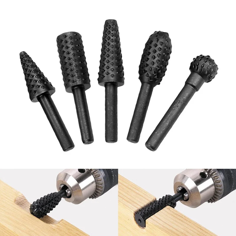 Carbide Cutter Rotary Burr Drill Bit Set CNC Woodworking Carving