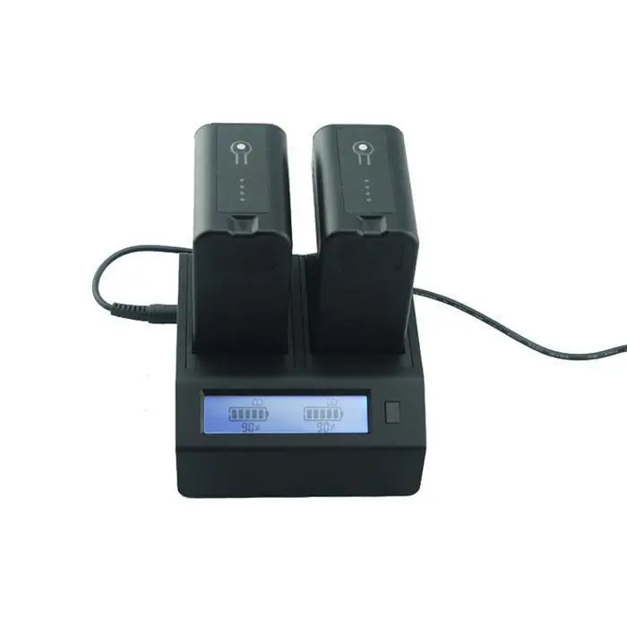 DBK двойной Цифровое зарядное устройство для sony NP-F330, NP-F550, NP-F570, NP-F970