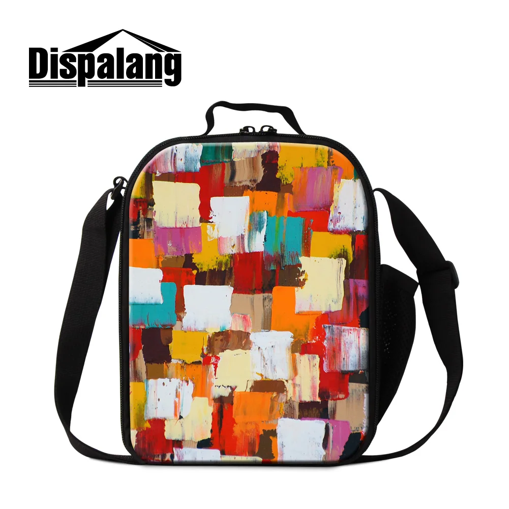 

Dispalang 3D colorful plaid waterproof lunch bag kids cartoon thermal cooler bags insulated lunch container lunchbox for women