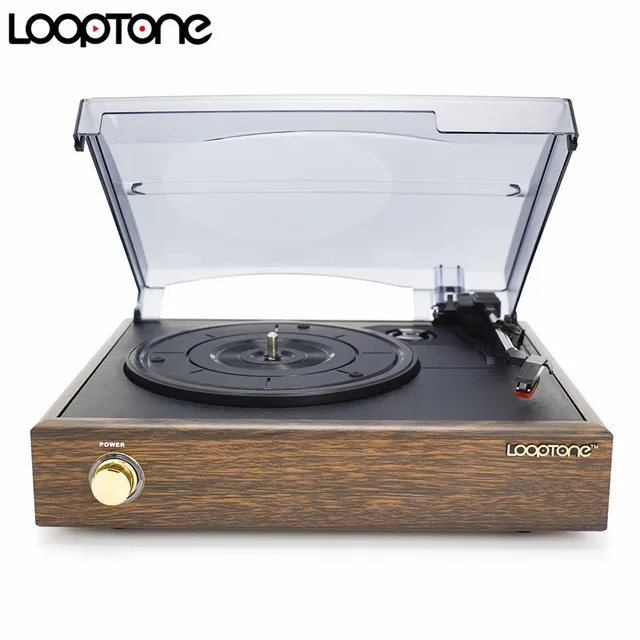 LoopTone 3 Speed Classic Belt Driven Turntable Vinyl LP Record Player W