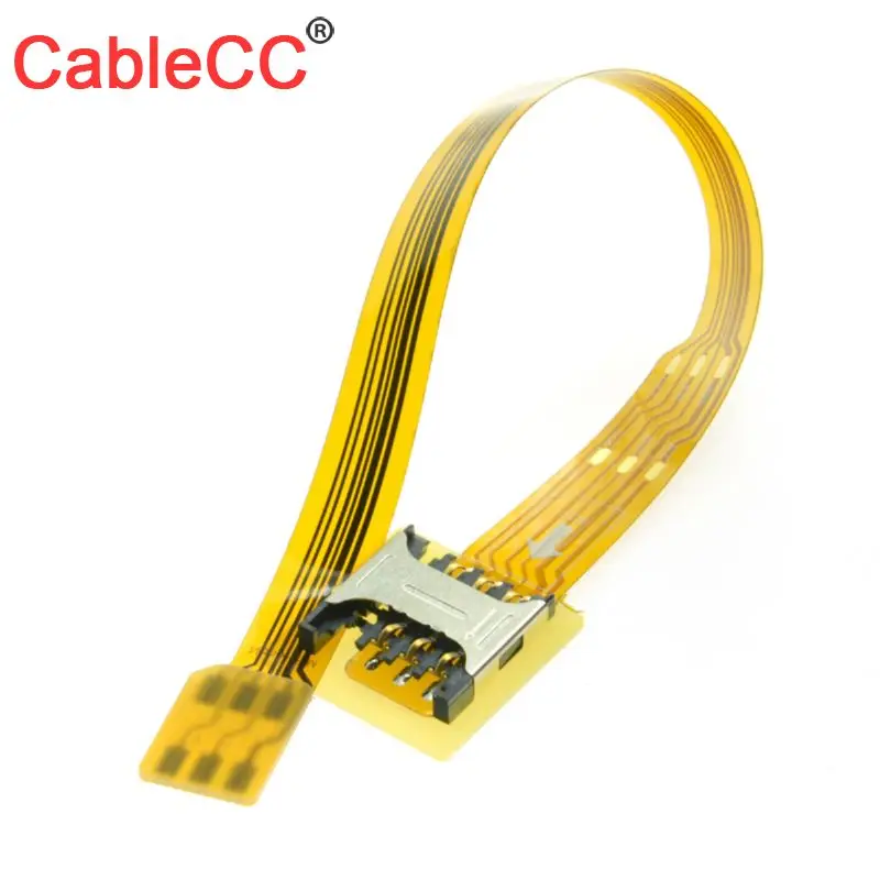 

Zihan 10cm Micro SIM Card to Nano SIM Kit Male to Female Extension Soft Flat FPC Cable Extender